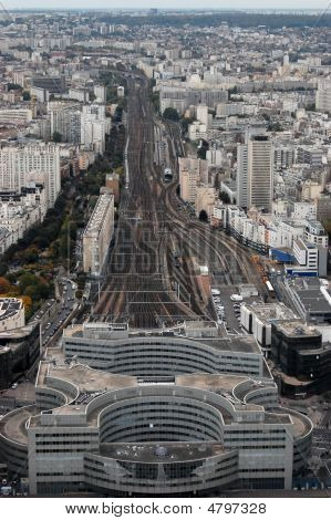 Francia, Parigi: Vista della città di antenna bella di Montparnasse