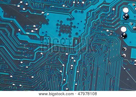 immagine ravvicinata di un circuito di un computer. sull'icona foto per la comunicazione moderna
