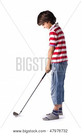 Bambino pronto a pallina da Golf ha colpito con il Club