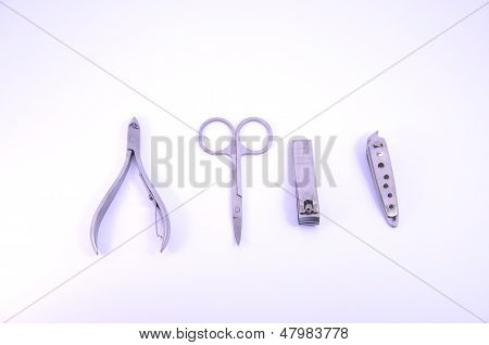 set of tools for manicure