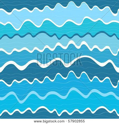 Seamless Wave Striped Pattern