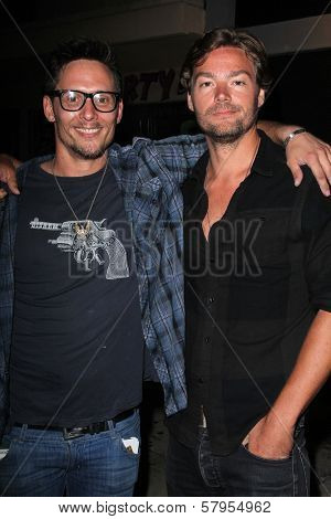 Denny Kirkwood, Chris Meyer at the wrap party for the upcoming 