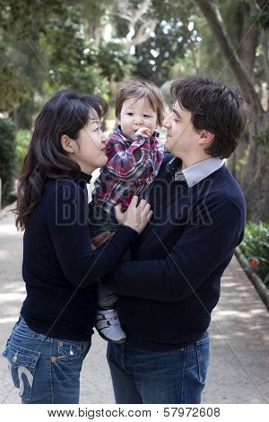 Mixed Race Asian Caucasian Family