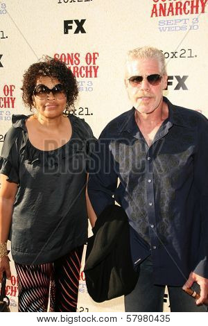Ron Perlman and wife Opal  at the Premiere Screening of 'Sons of Anarchy'. Paramount Theater, Hollywood, CA. 08-24-08