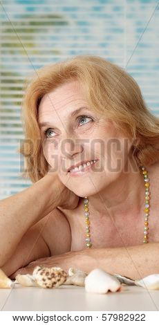 Attractive woman at a resort