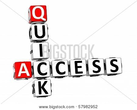 3D Quick Access Crossword