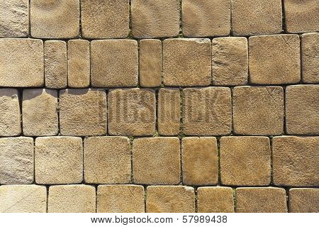 Pavement paved with cobblestone