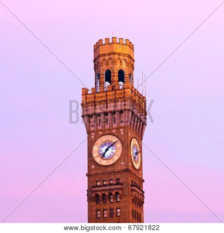 Emerson Bromo-Seltzer Tower in the early winter morning.