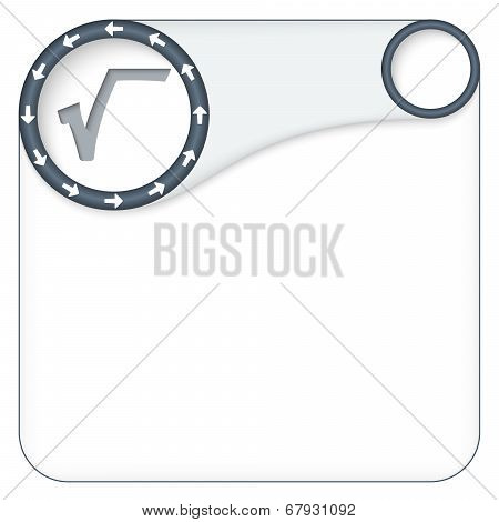 Vector Box For Entering Text With Arrows And Radix