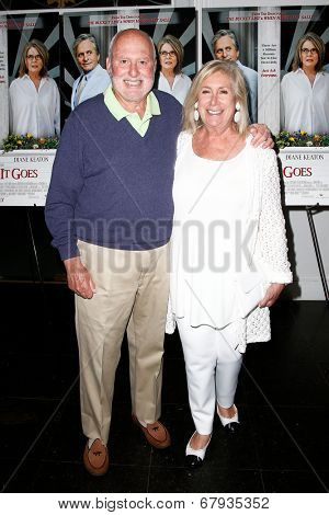 EAST HAMPTON, NEW YORK-JULY 6: Film executive Michael Lynne (L) and wife Ninah Lynne attend the premiere of 