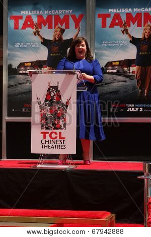 LOS ANGELES - JUL 2:  Melissa McCarthy at the Melissa McCarthy Hand and Footprint Ceremony at the TCL Chinese Theater on July 2, 2014 in Los Angeles, CA