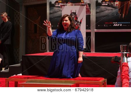 LOS ANGELES - JUL 2:  Melissa McCarthy at the Melissa McCarthy Hand and Footprint Ceremony at the TCL Chinese Theater on July 2, 2014 in Los Angeles, CA