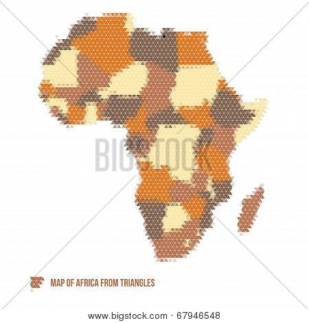 Map Of Africa From Triangles