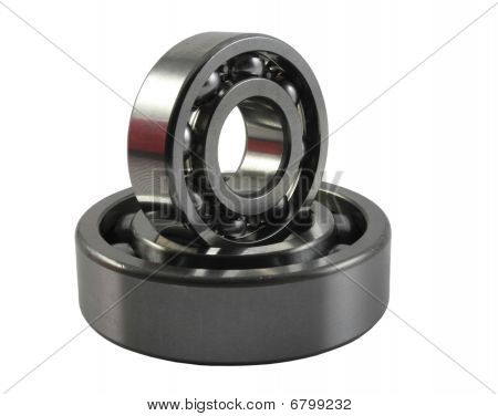 Two Metal Ball Bearings