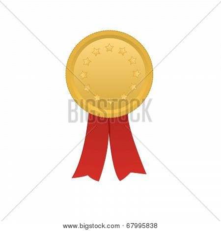 Vector Award Medal Rosette Label