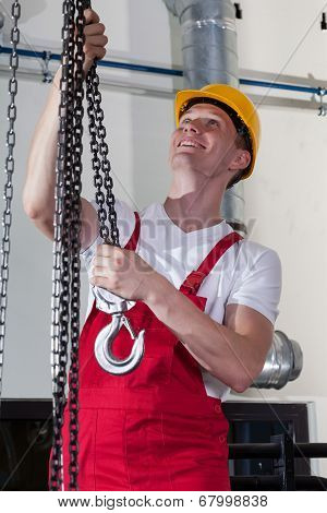 Handsome Worker In A Factory
