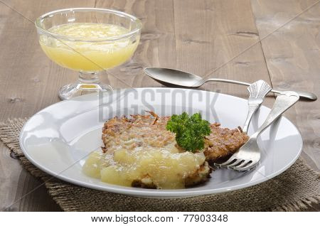 Potato Pancake With Bramley Apple Sauce
