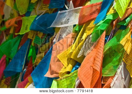 Bandiere di preghiera tibetane colorato