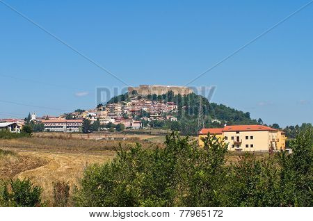 Panoramic view of Lagopesole. Basilicata. Southern Italy.