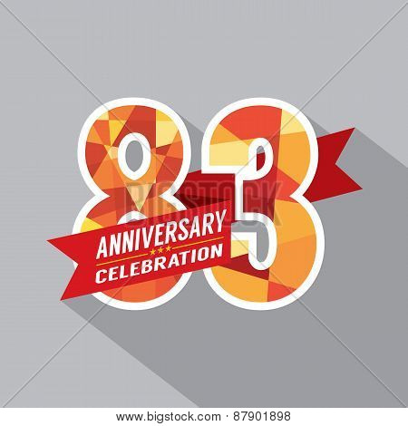 83Rd Years Anniversary Celebration Design.