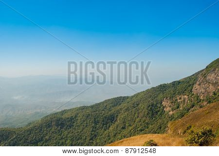 View Point On The Mountain Beautiful Nature  For Travel Adventure Way Footpath Only
