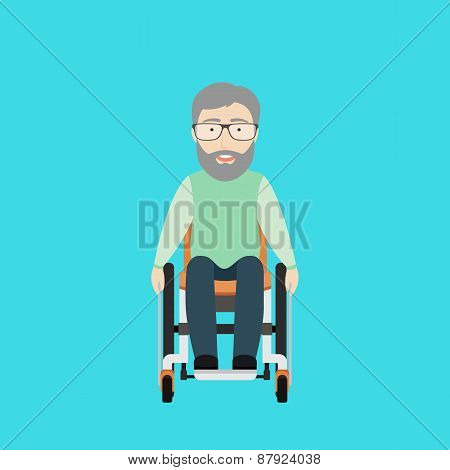 Old Man on a Wheelchair