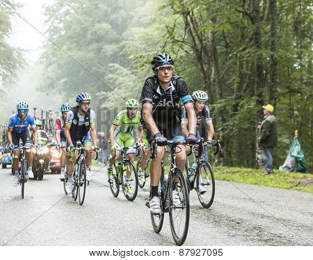The Cyclist Danny Pate Climbing Col Du Platzerwasel - Tour De France 2014