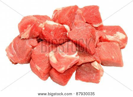Fresh Raw Diced Beef