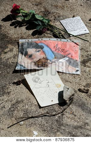 Pere Lachaise cemetery in Paris in France