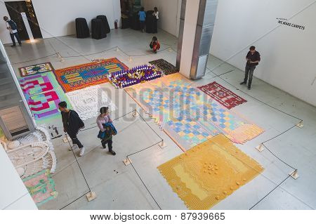 People Visiting Fuorisalone 2015 At Ventura Lambrate Space In Milan, Italy