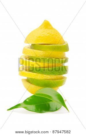 Pyramid Of Lemon And Lime Slices