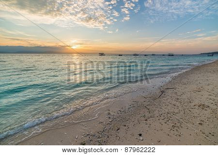 Romantic Seascape At Sunrise
