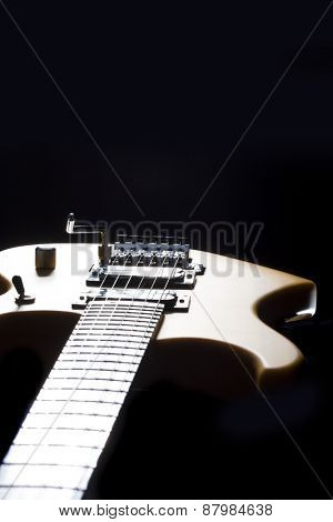 Sexy electric guitar natural wood
