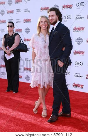 LOS ANGELES - FEB 13:  Sam Taylor-Johnson, Aaron Taylor-Johnson at the 