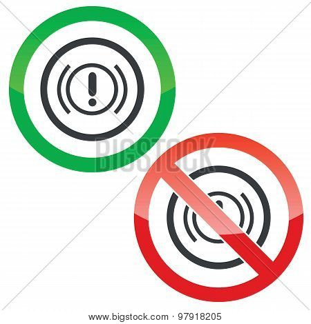 Alert permission signs
