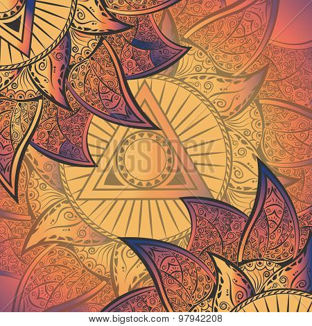 Oriental background.