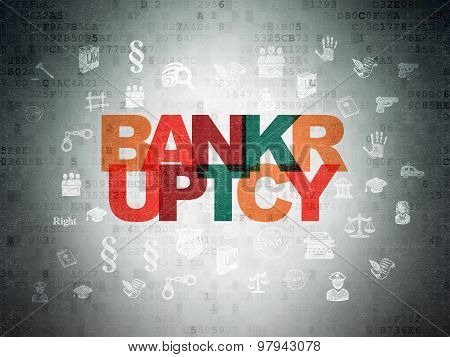 Law concept: Bankruptcy on Digital Paper background
