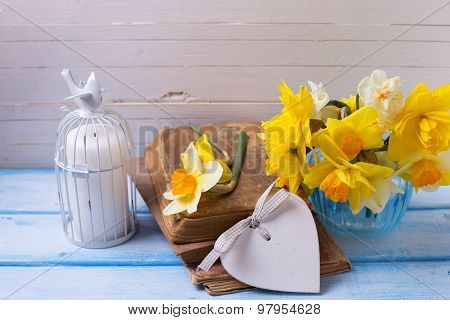 Background With Fresh Narcissus