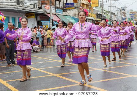 NAKHON RATCHASIMA, THAILAND - JULY 31 : Thai candle festival of buddha on July 31, 2015 in Nakhon Ratchasima, thailand