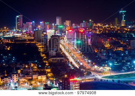 Danang city at night
