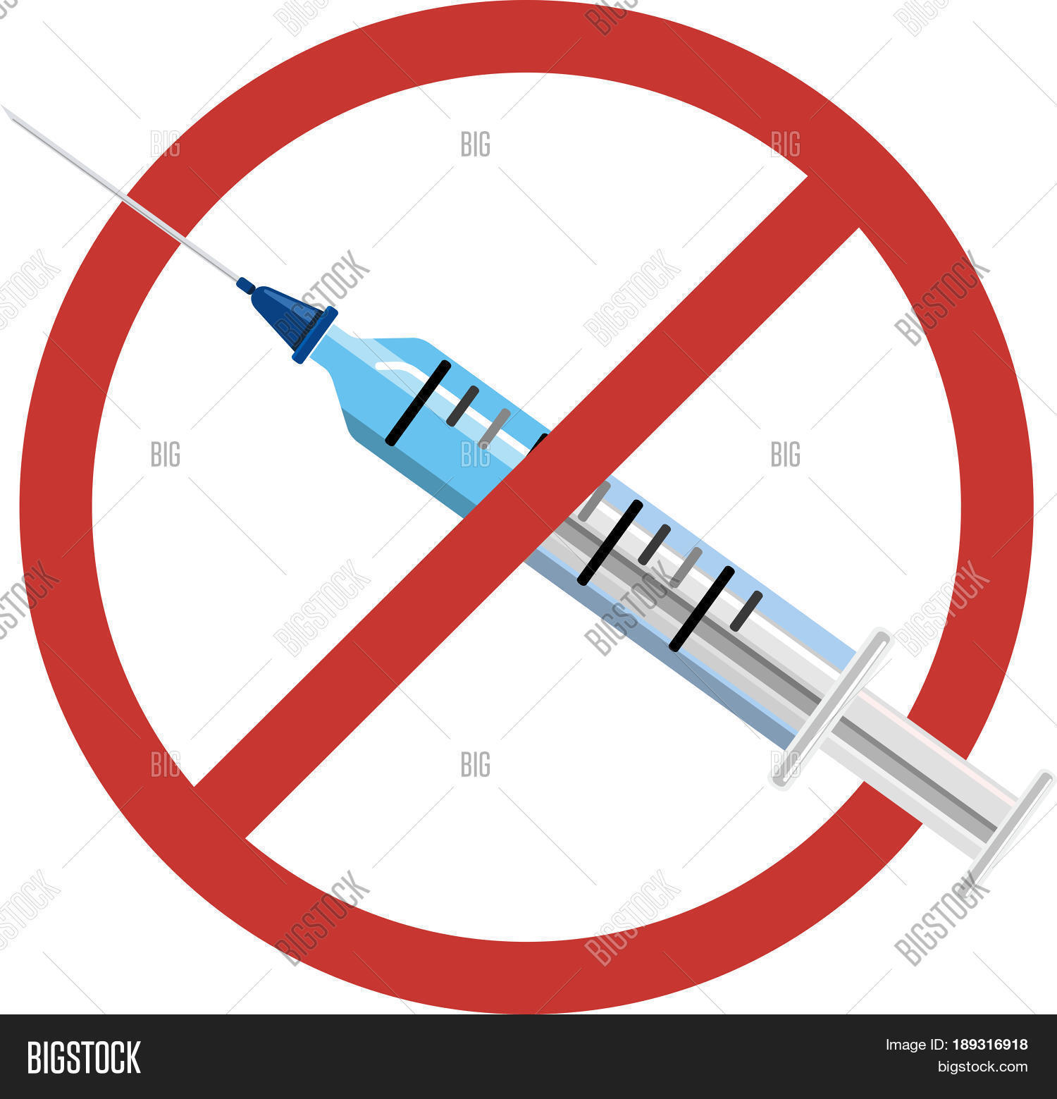 No Syringe Sign . No Vector & Photo (Free Trial) Bigstock