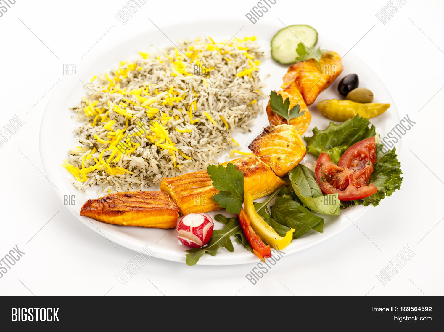 Closeup Salmon Kebab Image & Photo (Free Trial) Bigstock