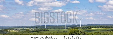 Panoramic View Of Wind Generators