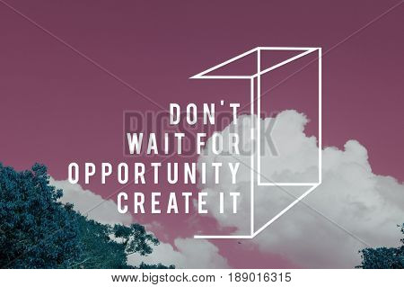 Sky nature photo with motivative quotes 