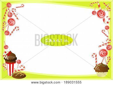 Photo Frame. Standard Photo Size In Inches. Vector