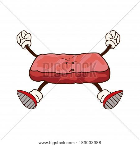 kawaii slice salmon japanese food image vector illustration
