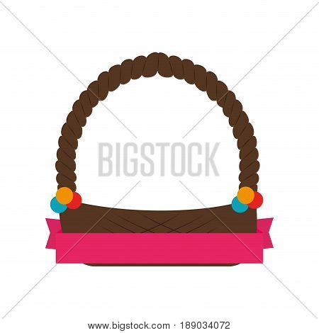 Empty easter basket icon vector illustration graphic design
