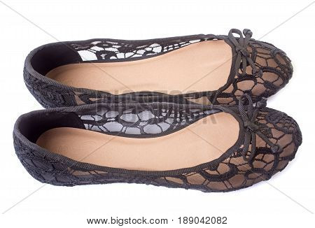 flat shoes in front of white background