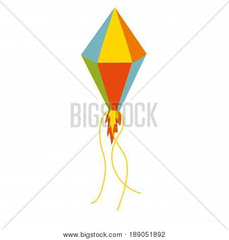 nice kite to play in the freetime vector illustration