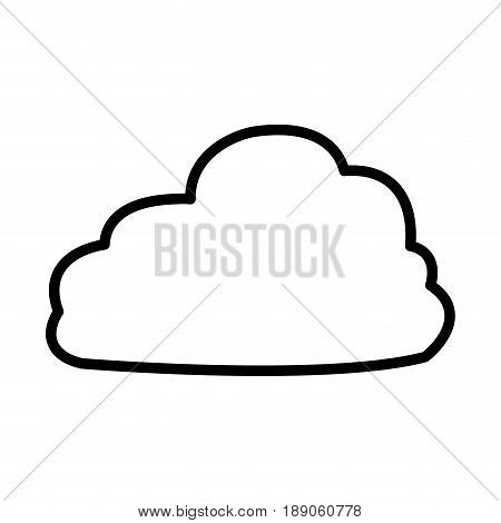 fluffy cloud weather heaven sky cottony icon vector illustration